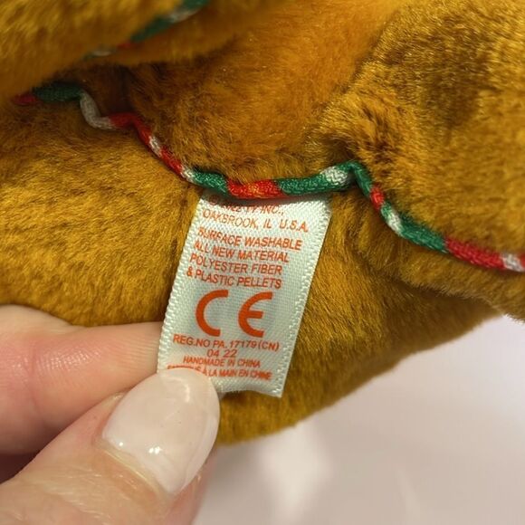 2022 Ty Beanie Bellies Crispin the Gingerbread Man Excellent Used Condition 8” - Picture 8 of 8